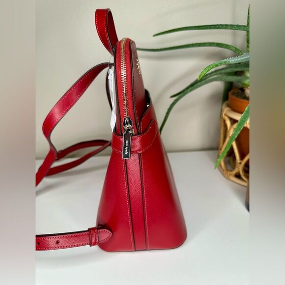 Kate Spade Staci Dome Backpack Red Currant Saffiano Leather Designer Bag NWT - Picture 5 of 11